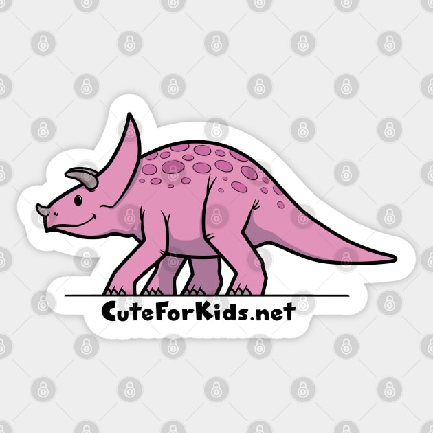 CuteForKids - Triceratops - Branded Sticker by VirtualSG